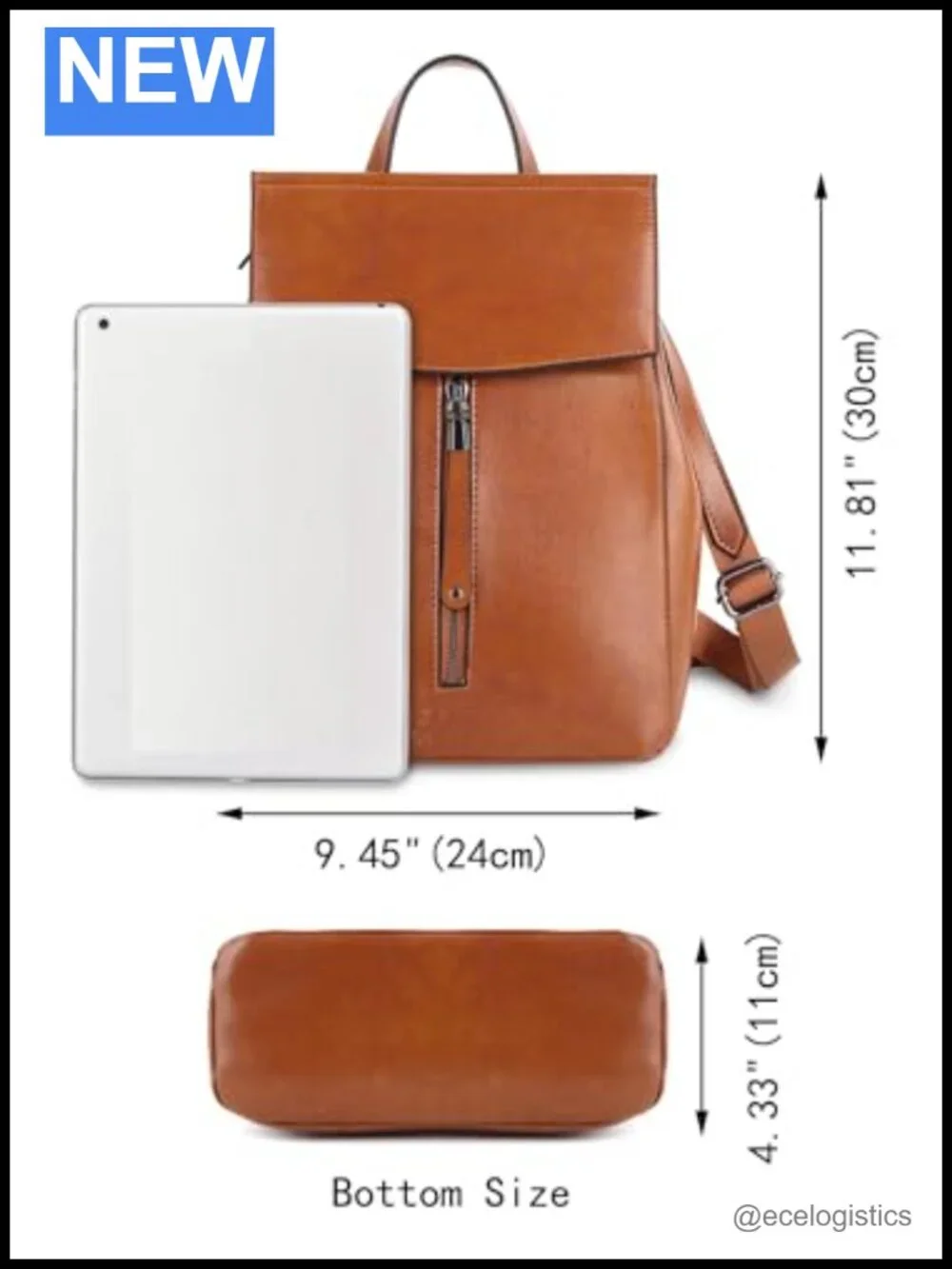 Genuine Leather Convertible Backpack Handbag Purse, 3-in-1 Carry Styles